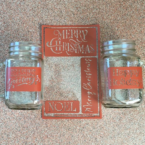 Holiday Greetings Mason Jar Mugs